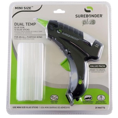 Surebonder Surebonder Plus 20 W Dual Temperature Mini Glue Gun Kit 110 V DT-200FKIT